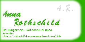 anna rothschild business card